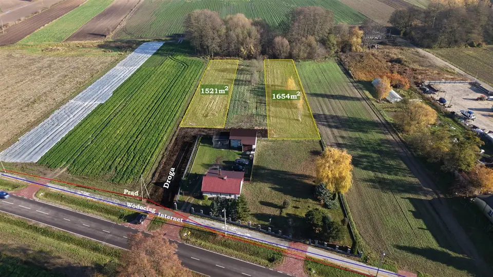 Działka budowlana 1 521 m², Bramki