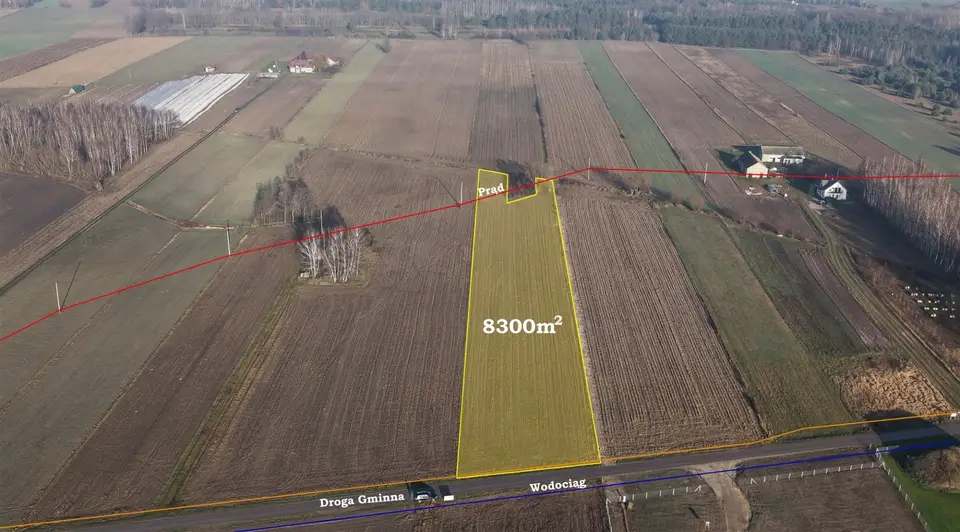 Działka budowlana i rolna 8 300 m², Olunin