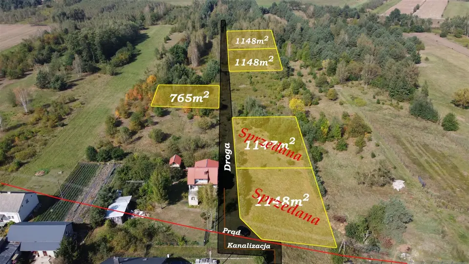 Działka budowlana 1 148 m², Sowia Wola Folwarczna