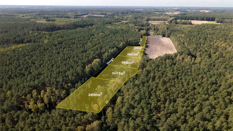 Działka rolna 3 650 m², Przepitki