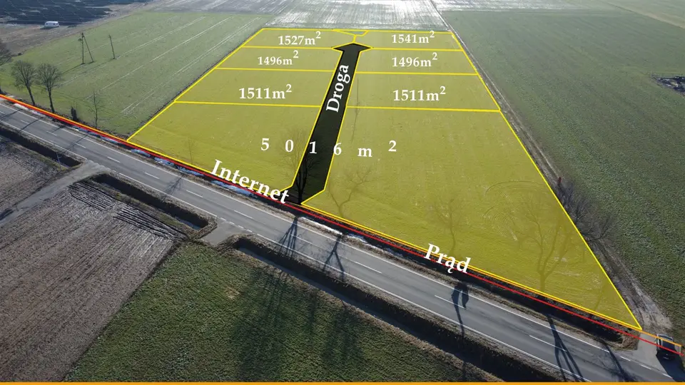 Działka budowlana 1 500 m², Popowo Borowe