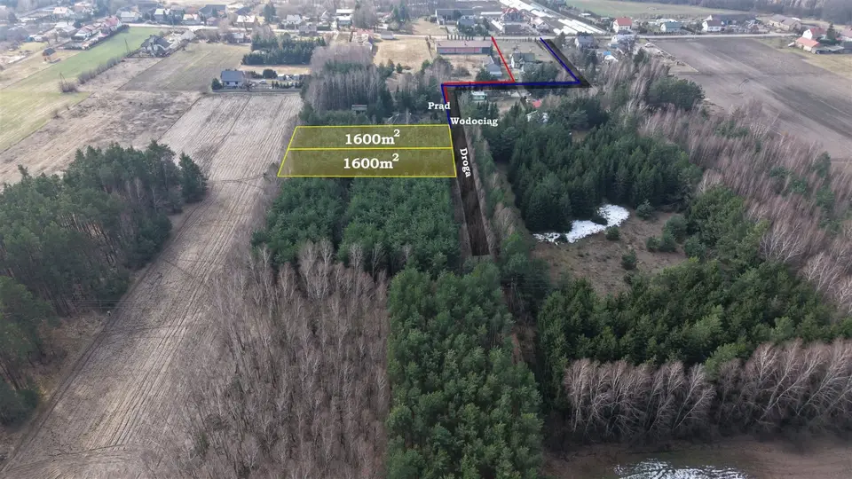 Działka budowlana 1 600 m², Idzikowice