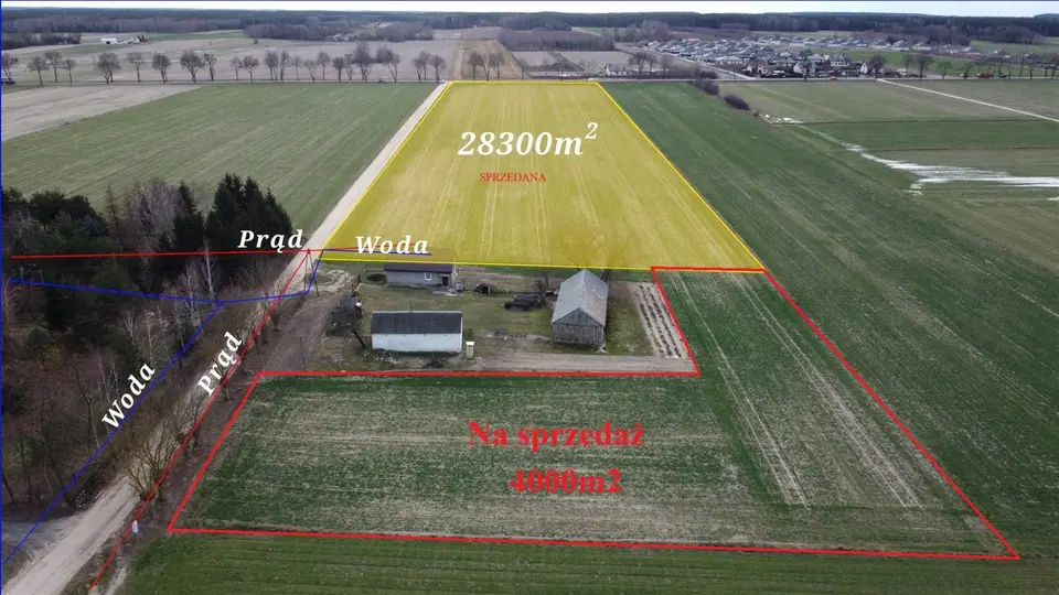 Działka rolna 4 000 m², Joniec