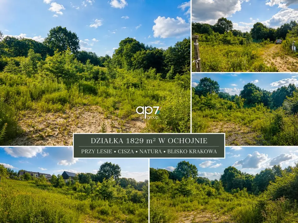 Działka budowlana i rolna 1 829 m², Ochojno