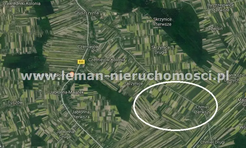 Działka budowlana, siedliskowa i rolna 2 850 m², Chmiel Pierwszy