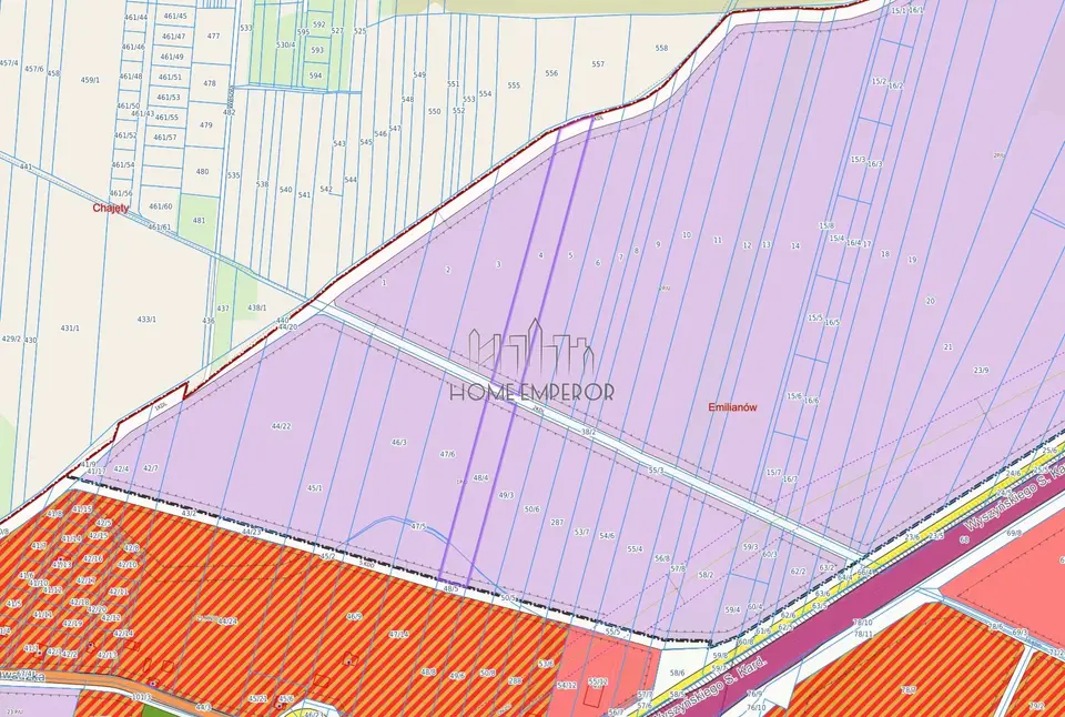 Działka inwestycyjna 1,87 ha, Emilianów