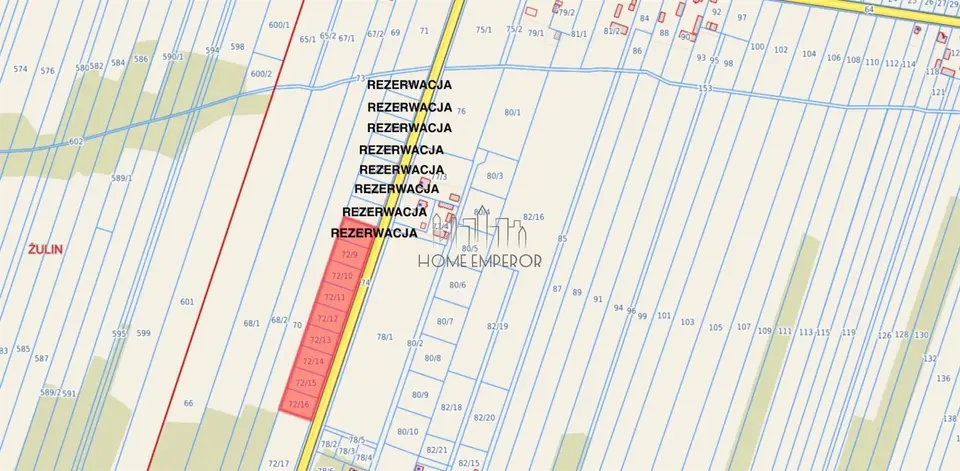 Działka budowlana 850 m², Gruszczyno