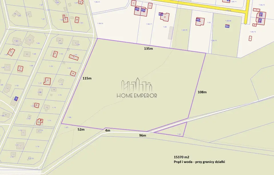 Działka leśna 1,54 ha, Emów