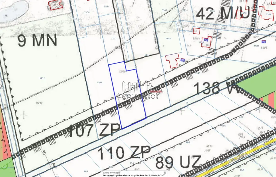 Działka budowlana i inwestycyjna 2 500 m², Mroków