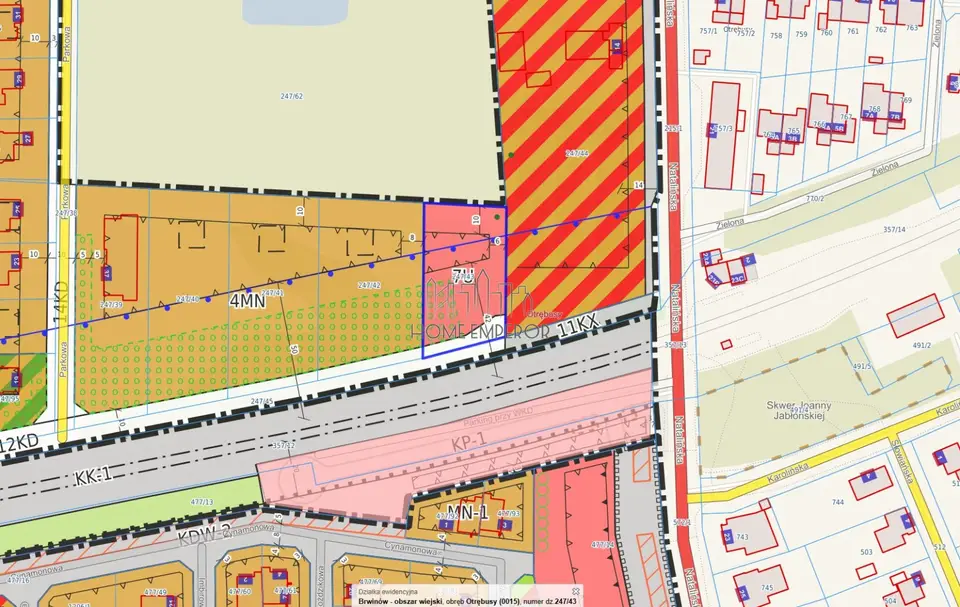 Działka inwestycyjna 1 522 m², Otrębusy