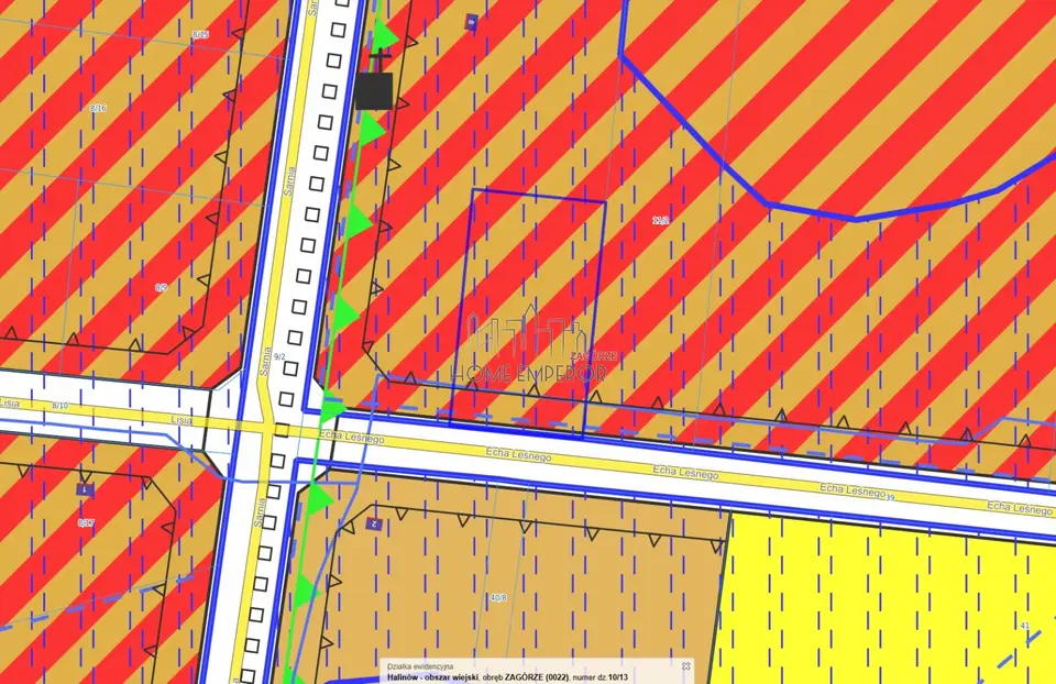 Działka budowlana i inwestycyjna 822 m², Zagórze