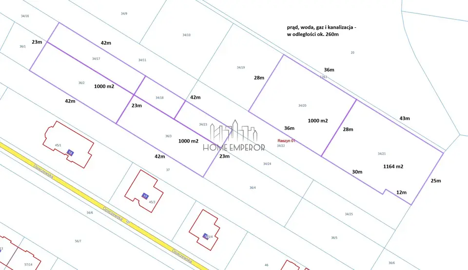 Działka budowlana 1 000 m², Raszyn