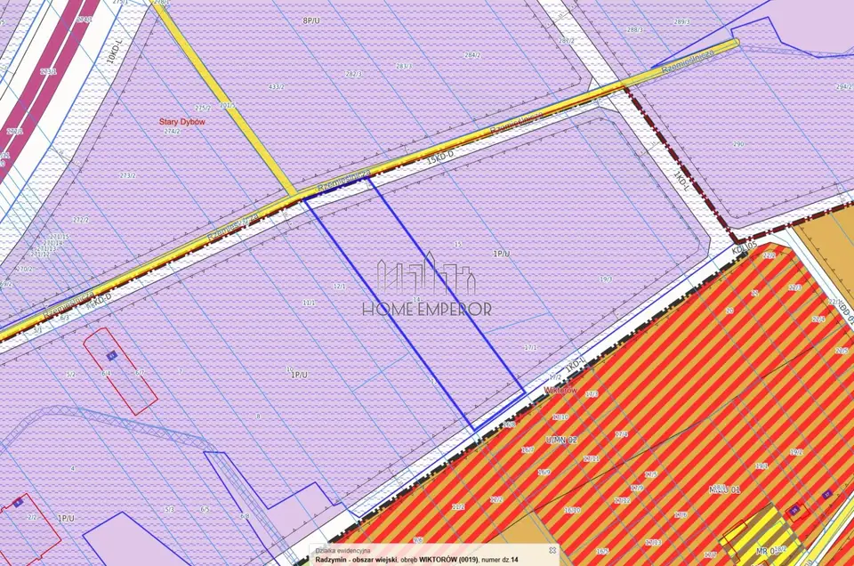 Działka inwestycyjna 1,06 ha, Wiktorów