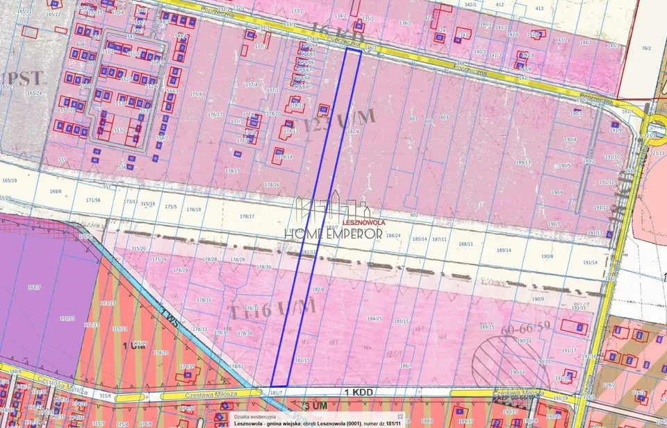Działka budowlana i inwestycyjna 5 621 m², Lesznowola