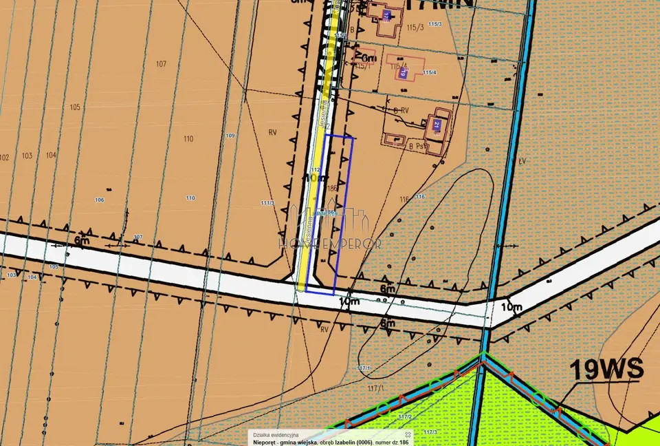 Działka rekreacyjna 961 m², Izabelin