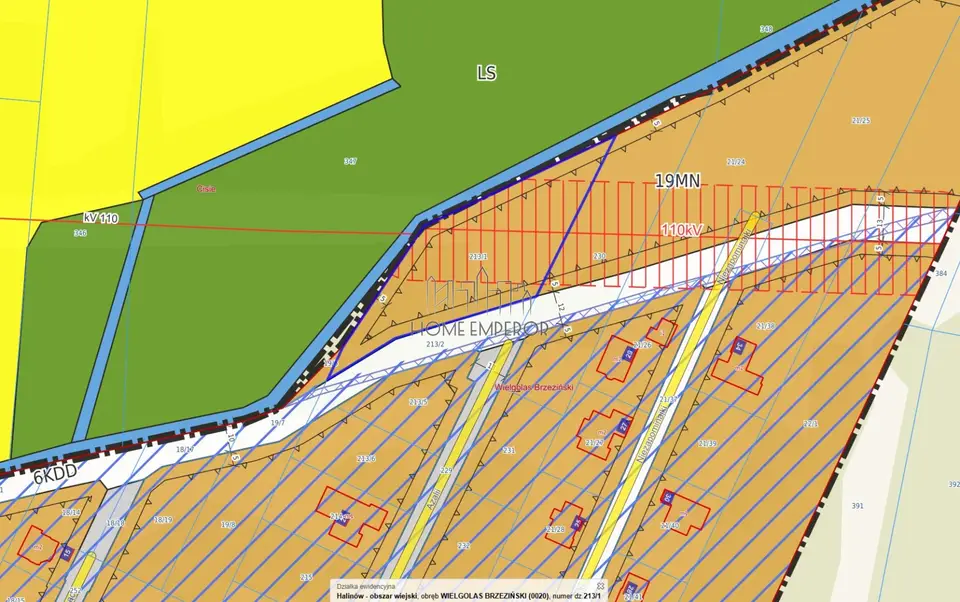 Działka budowlana 3 018 m², Wielgolas Brzeziński