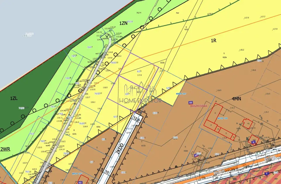 Działka rolna 1 100 m², Baszkówka
