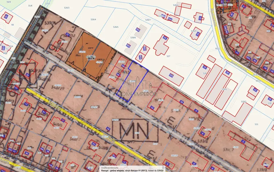 Działka budowlana 901 m², Raszyn