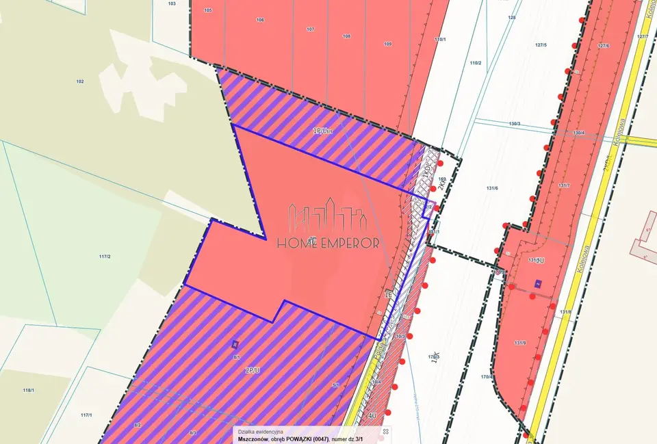 Działka inwestycyjna 2,66 ha, Powązki