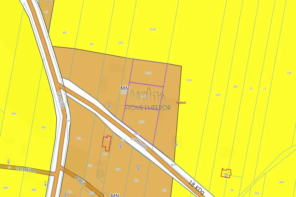 Działka budowlana 3 052 m², Wylezin