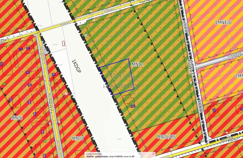Działka budowlana 1 517 m², Józefów