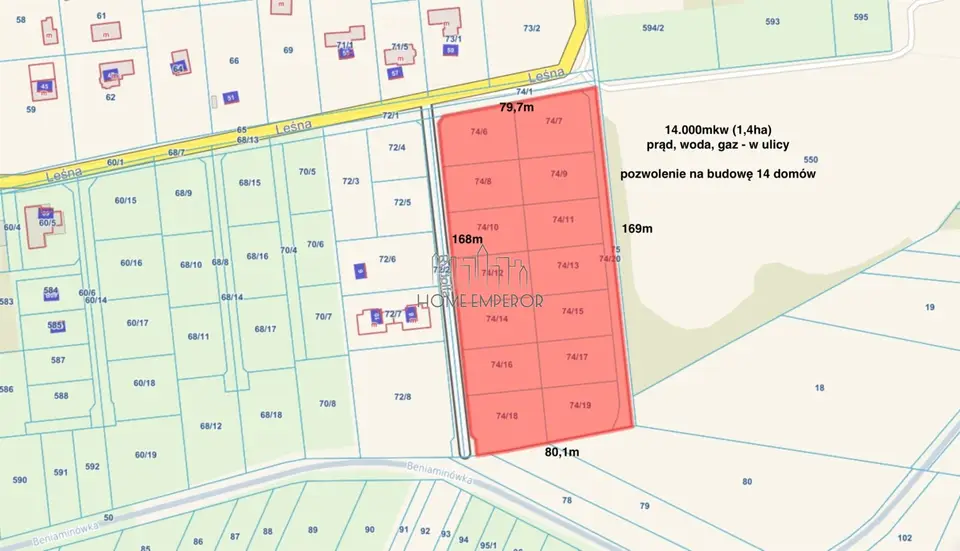 Działka budowlana 1,4 ha, Wólka Radzymińska