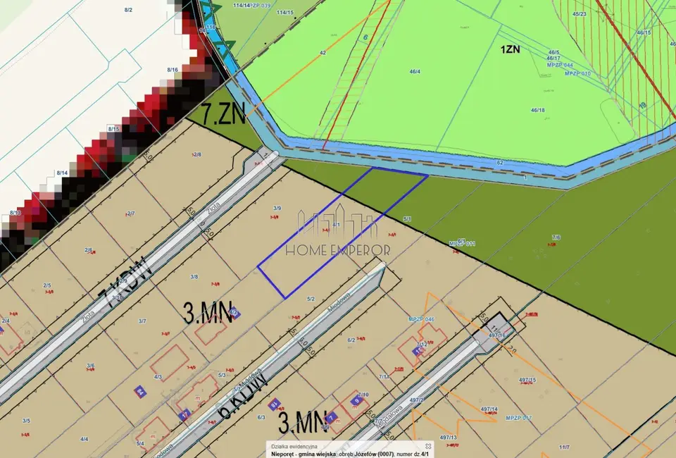 Działka budowlana 1 537 m², Józefów