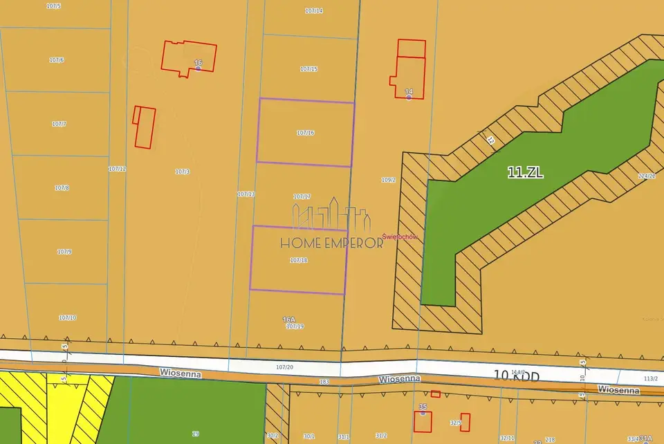 Działka budowlana i inwestycyjna 1 340 m², Świętochów