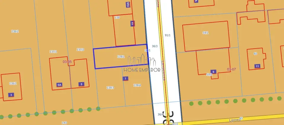 Działka budowlana 222 m², Ząbki