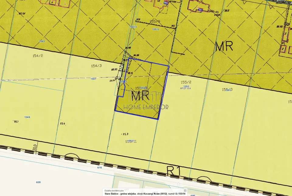 Działka budowlana 2 826 m², Koczargi Nowe