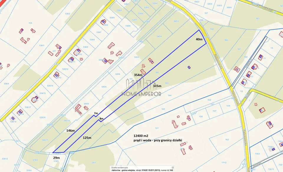 Działka rolna 1,24 ha, Stare Budy