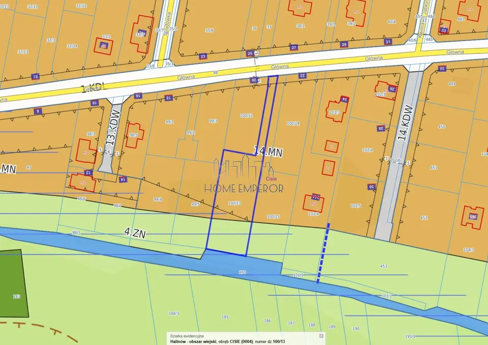 Działka budowlana 1 918 m², Cisie
