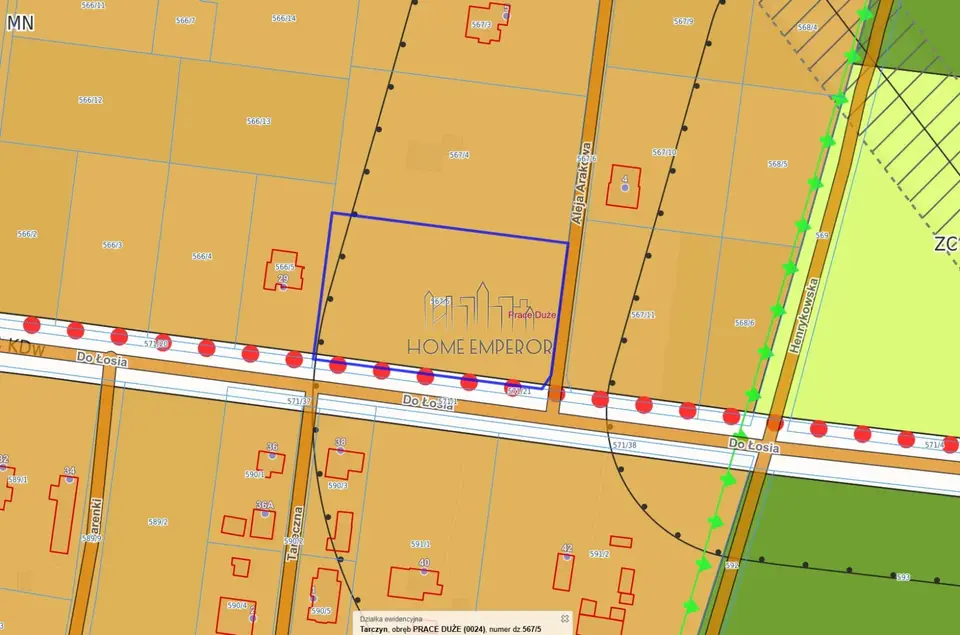 Działka budowlana 4 070 m², Prace Duże