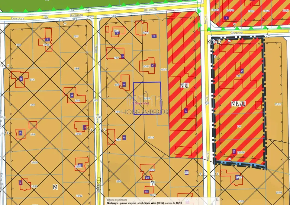 Działka budowlana 1 000 m², Stara Wieś