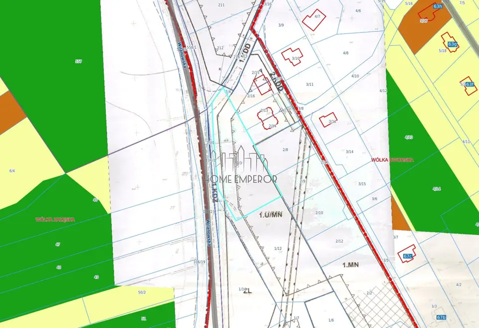 Działka budowlana i inwestycyjna 4 000 m², Wólka Dworska