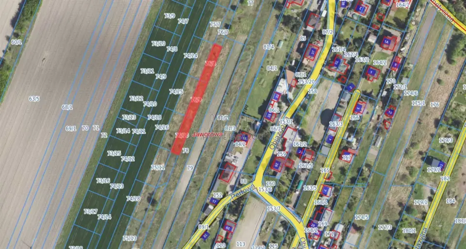 Działka budowlana 750 m², Jaworowa