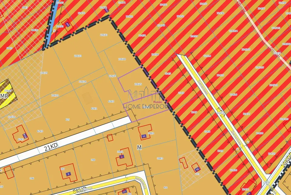 Działka budowlana 980 m², Rusiec