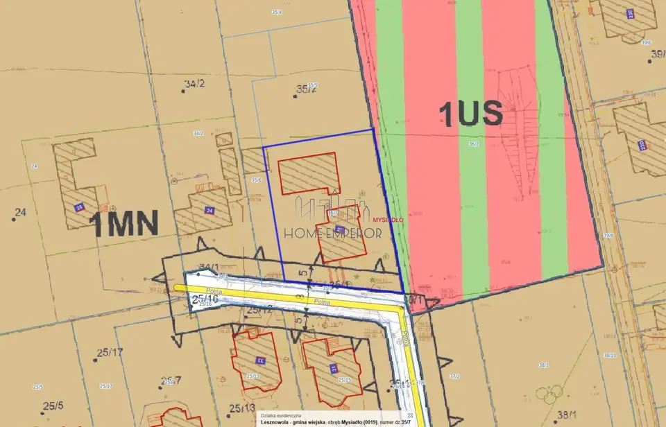 Działka budowlana 1 196 m², Mysiadło