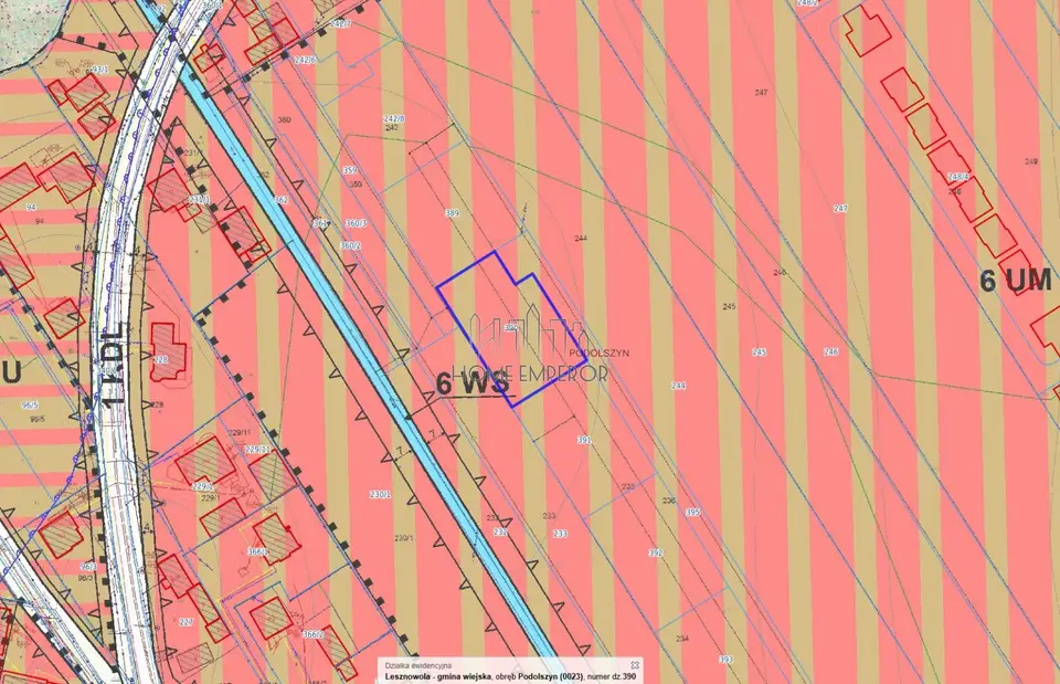 Działka budowlana i inwestycyjna 1 200 m², Podolszyn
