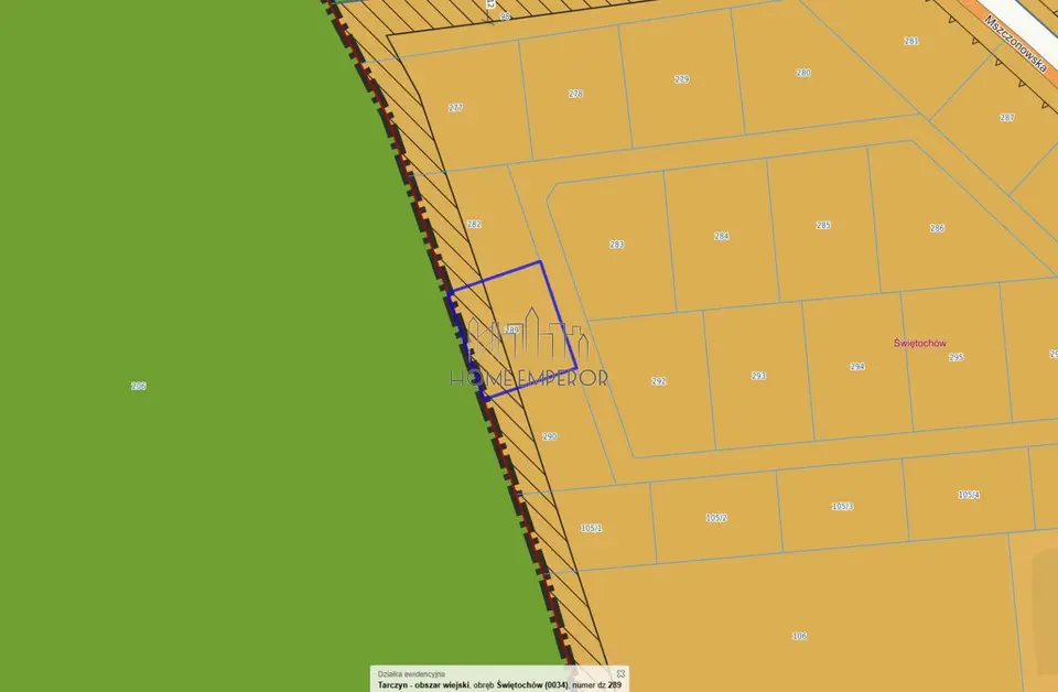 Działka budowlana 1 106 m², Świętochów