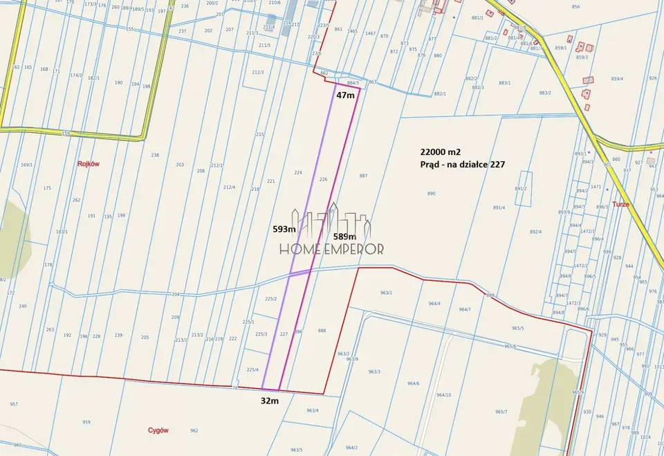 Działka rolna 2,2 ha, Rojków