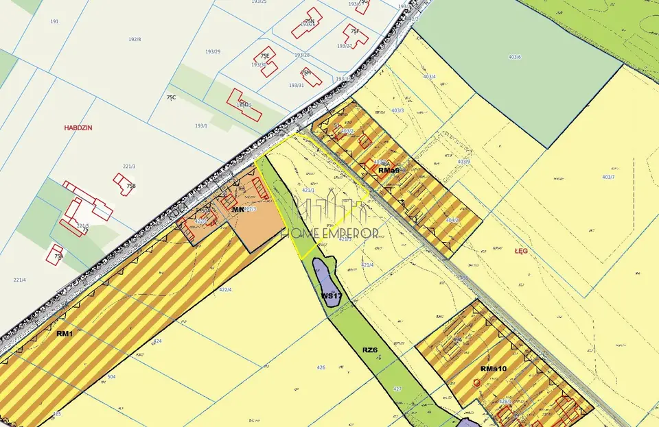 Działka rolna 5 788 m², Łęg