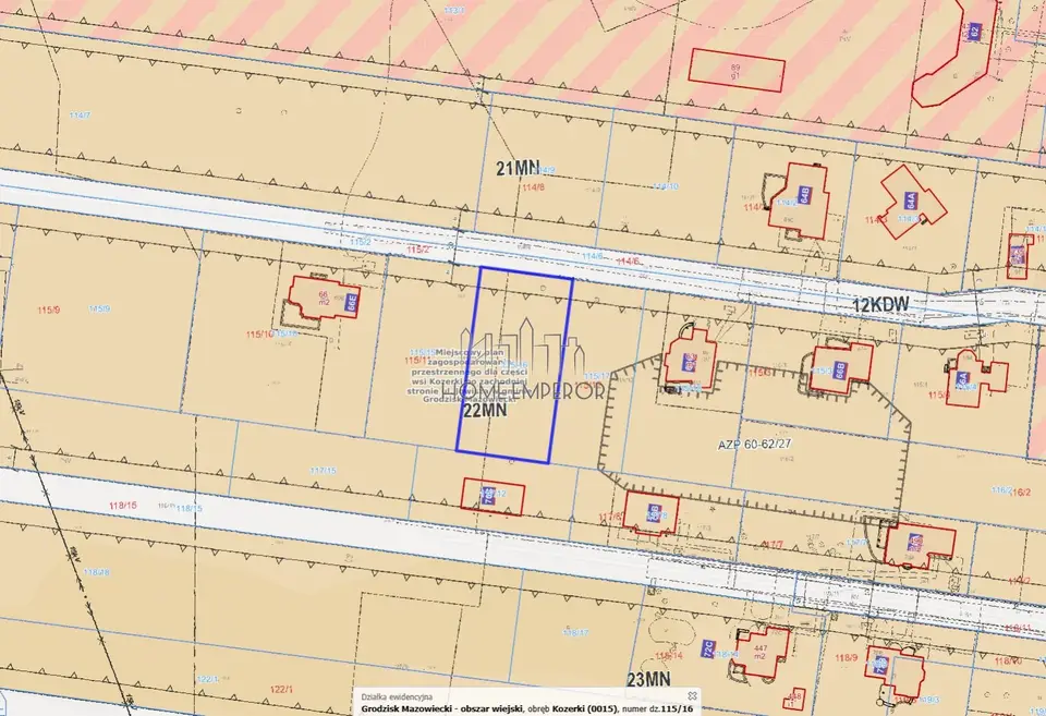 Działka budowlana 1 500 m², Kozerki