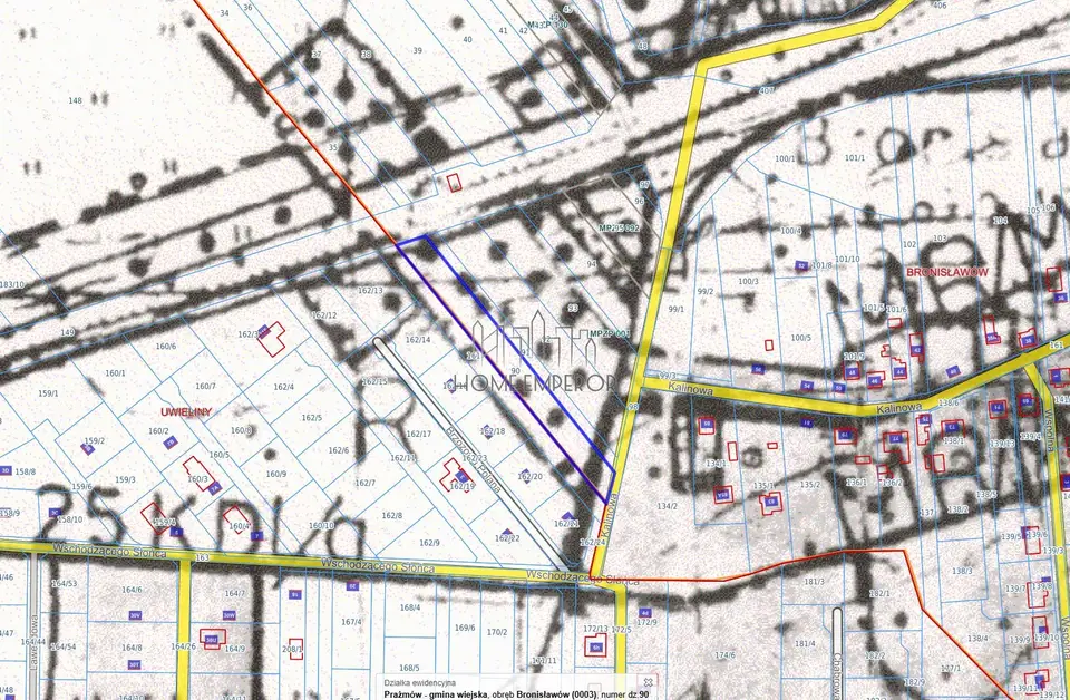 Działka rolna i leśna 3 082 m², Bronisławów