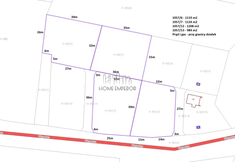 Działka budowlana 1 124 m², Otwock Wielki