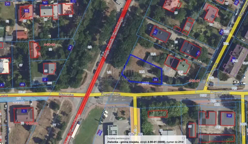 Działka budowlana i inwestycyjna 447 m², Zielonka
