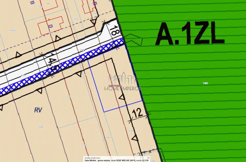 Działka budowlana i inwestycyjna 1 113 m², Dębe Wielkie