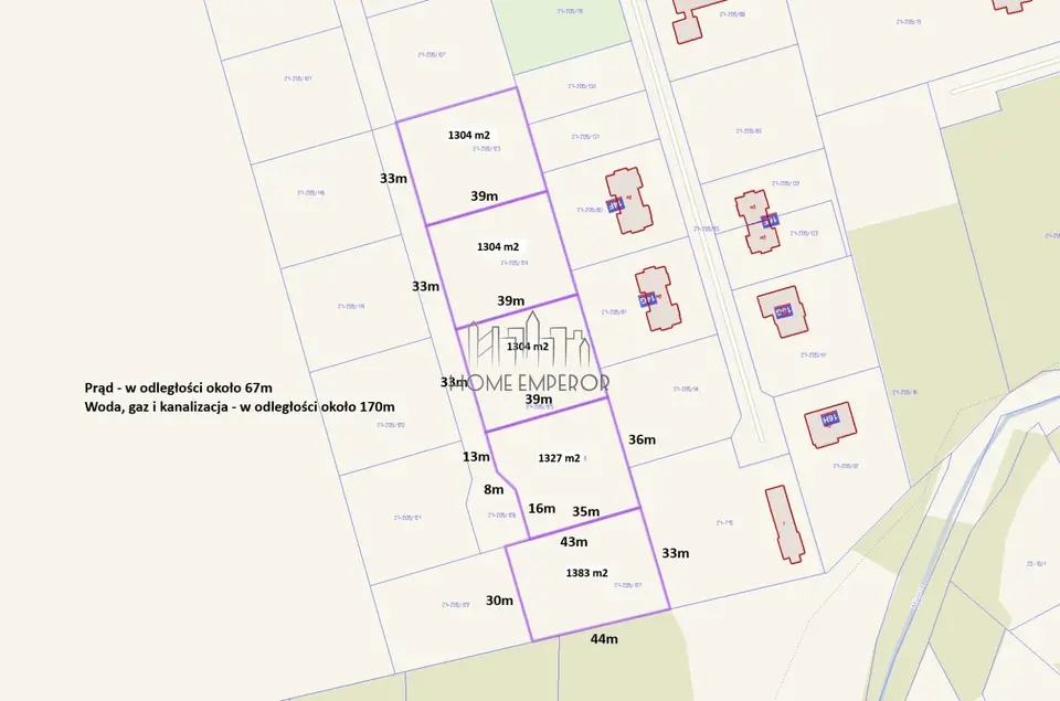 Działka budowlana 1 304 m², Wiązowna