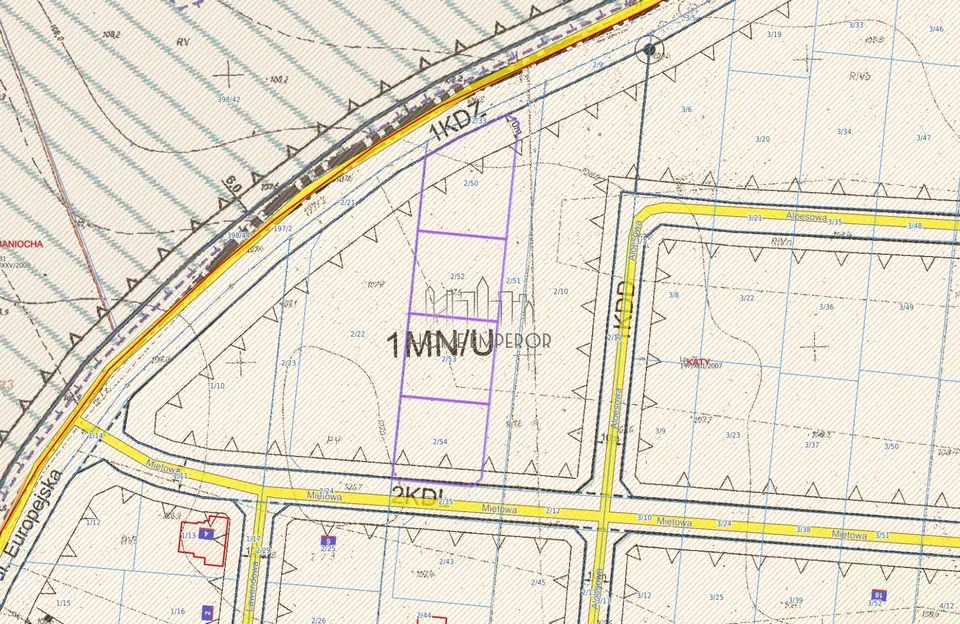 Działka budowlana 900 m², Kąty