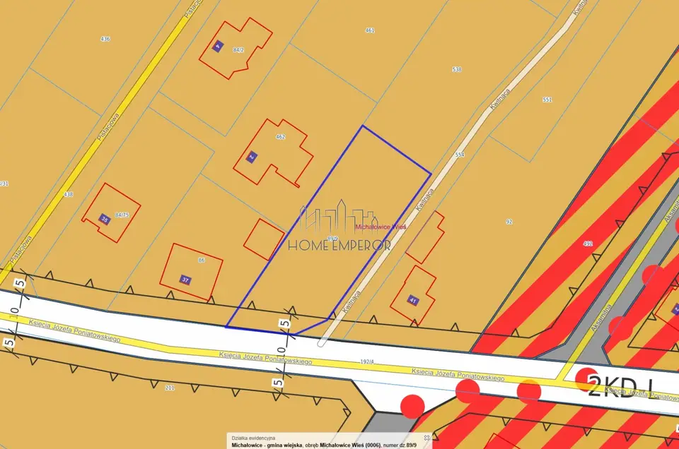 Działka budowlana 1 077 m², Michałowice-Wieś